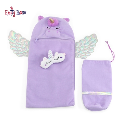 14-Inch Doll Accessories - Unicorn Sleeping Bag Set - fits Wellie Wishers ® Dolls