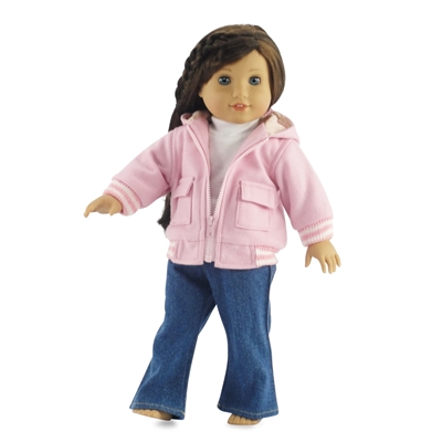 18-inch Doll Clothes - Varsity Jacket, Tee Shirt, and Boot-Cut Jeans - fits American Girl ® Dolls