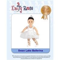 18-Inch Doll Clothes Pattern - Swan Lake Ballerina - Downloaded to your computer