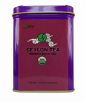 organic ceylon tea tins