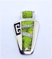 Gaspeite Inlay Pendant 178