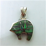 Varisite Dual Inlay Bear Pendant