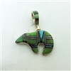 Varisite Channel Inlay Bear Pendant