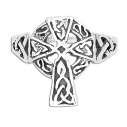 Silver Celtic Cross Ring