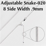 Adjustable 8 Sided Snake-020 Chain 22"