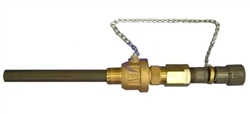 1 1/2" Standard Brass Body Retractable Corp Stop with CPVC Wetted Diffuser