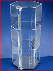 Acrylic Display Case Tall 24" w/ Lock