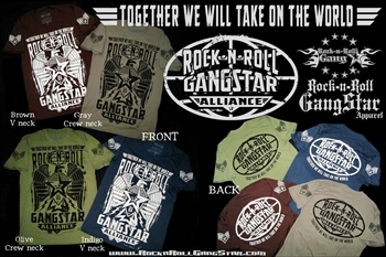 Rock-n-Roll GangStar Alliance Mens T Shirt