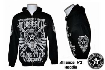 Alliance V2 zip hoodie jacket sweatshirt Heavy Metal Rock and Roll Clothing