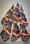 Red, White, & Blue Iron Cross Custom Belt Loop Flair Bandana Red on Black Rock and Roll Heavy Metal Biker accessories lifestyle Rock n Roll GangStar