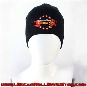 Stretch Beanie with Rock-n-Roll GangStar logo