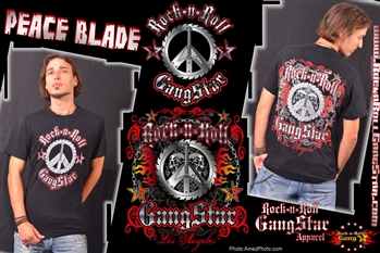 Peace Blade Mens T Shirt - Black