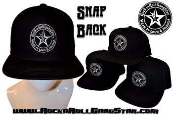 Wear It Loud & Proud! tm Silver Logo Snap Back Ball Cap Rock n Roll Heavy Metal Biker clothing accessories Rock-n-Roll GangStar