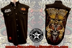 Snakes n Skull denim cut off sleeveless biker shirt Rock n Roll Heavy Metal clothing apparel accessories Rock n Roll GangStar