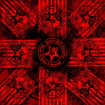 Wear It Loud & Proud! Bandana Red on Black Rock and Roll Heavy Metal Biker accessories lifestyle Rock n Roll GangStar