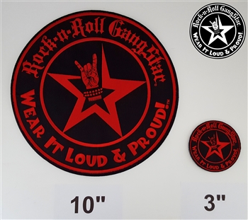 10" Wear It Loud & Proud embroidered iron on back patch red logo Rock n Roll Heavy Metal accessories Rock n Roll GangStar