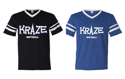 Kraze 2 Color Front Striped Sleeve T-Shirt