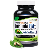 All Natural Muscle Relax Formula PM Plus - 50 Capsules - Advanced Nighttime Sleep Aid - Natural Relaxant