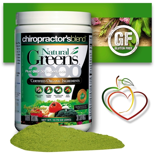 <strong>NEW EVERYDAY LOW PRICE!! <br>NATURAL GREENS 3000 PLUS SUPER FOOD!! <br>Tropical Flavor</strong> With Over 50 Superfoods!