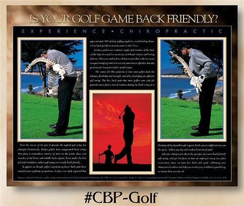 Golf: Is Your Golf Game Back Friendly? 22 x 28 (non-laminated)