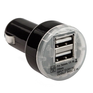 2.1 Amp Dual Car Charger for iPhone/Smartphones and Tablets