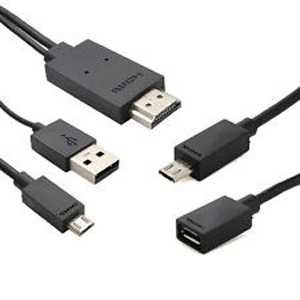 HDMI to MHL Cable set for Smartphones/Tablets