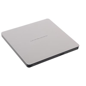 Hitachi-LG 8x DVD-RW USB 2.0 Silver Slim External Optical Drive (GP60NS60)