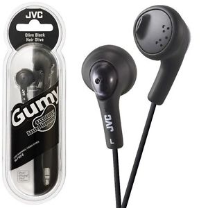 JVC Gumy Bass Boost Stereo In-Ear Headphones Black (HA-F160)