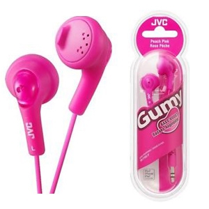 JVC Gumy Bass Boost Stereo In-Ear Headphones Pink (HA-F160)