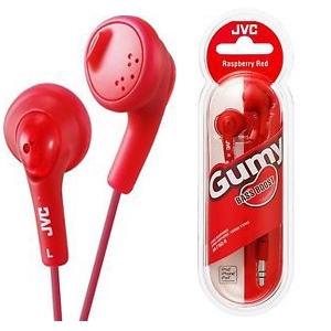 JVC Gumy Bass Boost Stereo In-Ear Headphones Red (HA-F160)