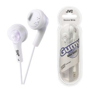 JVC Gumy Bass Boost Stereo In-Ear Headphones White (HA-F160)