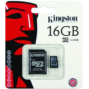 Kingston 16GB micro SDHC with Adapter Class 4 (SDC4/16GB)