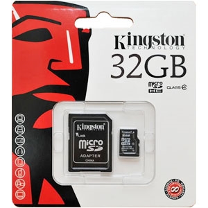 Kingston 32GB micro SDHC with Adapter Class 4 (SDC4/32GB)