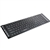 Slim Spill Resistant Quiet Multimedia Keyboard with 2 Port USB Hub Black