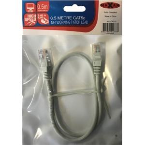 MAXAM 0.5M Network CAT5e Moulded Patch Lead