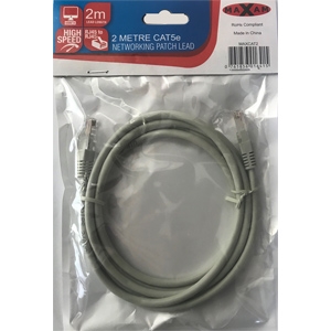 MAXAM 2M Network CAT5e Moulded Patch Lead