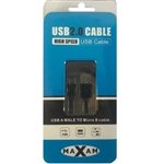 MAXAM USB 2.0 Micro B cable 3M Retail