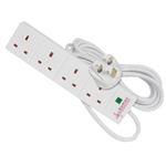 4 gang 13A Extension Lead with Surge Protection, 2.0m