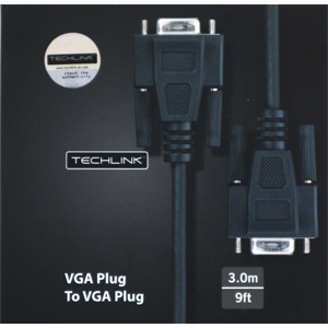 Techlink VGA Male - VGA Male Cable 3M (103703)