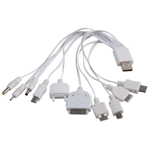 10-In-1 Multiple USB Charger & Sync Adaptor for Smartphone, Tablet & MP4 Devices
