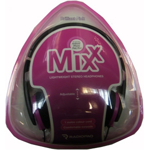 Radiopaq MIXX Lightweight On Ear Headphones Pink