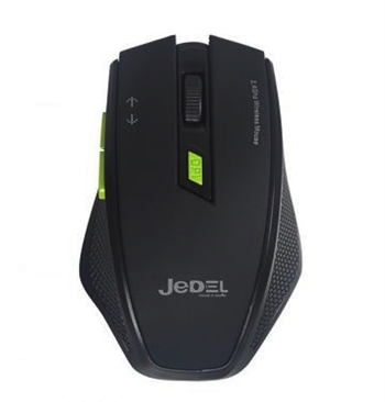 Jedel Wireless Optical Gaming Mouse 2.4Ghz 1600dpi - Black (W400)