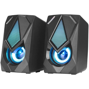 XTRIKE Stereo Speakers 2.0 with RGB Lights, 2x3W, 4O, 3.5mm Jack (Audio), USB (Power)
