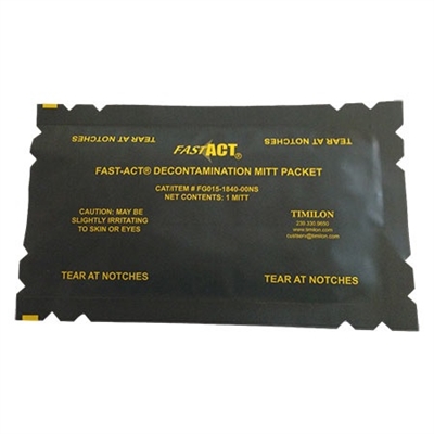 FAST-ACT Hazmat decontamination decon mitt.