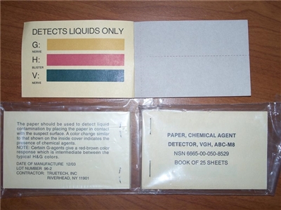 M8 Chemical Agent Detector Paper