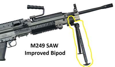 M249 SAW Improved Bipod P/N: 13002190 NSN: 1005-01-521-7962