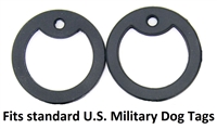 U.S. Military Dog Tag Silencers black rubber