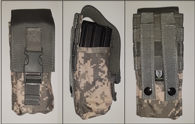 ThunderTac M-16 AR-15 Triple Magazine Pouch (Double w/clamp) ACU MOLLE