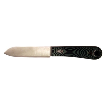 Skinning Knife with Green Micarta Handle and Sheath