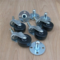 Pop out casters with sockets 4pc set